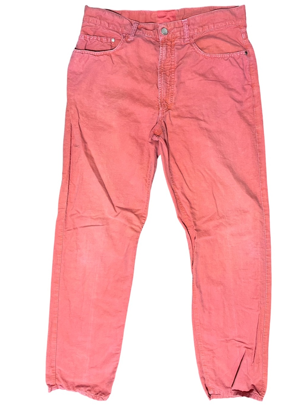 Ermenegildo Zegna Sport Men’s Size 34 Sunwashed Red Cotton Linen Chinos Pants